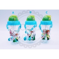 Comel Frozen Elsa Anna Water Bottle with Straw-450ML