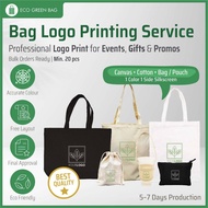 Bag Logo Printing Service | Canvas Cotton Bag / Pouch | Corporate Event Gift Bag