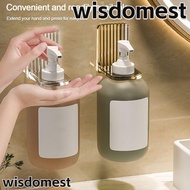 WISDOMEST Soap Bottle Holder, Wall Hanger Free of Punch Shower Gel Hanger,  Self-Adhesive Transparent Shampoo Holder Bathroom Organizer Holder