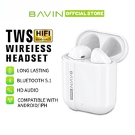 BAVIN BA12 TWS Wireless Bluetooth 5.0 Earphone HiFi Sound Stereo Touch Control Headphones Earbuds