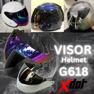 [VISOR] XDOT Helmet G618 Helmet Hero Visor XDot G618 V618 Original Clear Tinted Chrome Rainbow Smoke