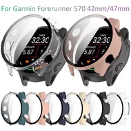 Hard Case Pc Tempered Glass Anti-Scratch Screen Guard GARMIN 570 42MM 47MM GARMIN 970 Case Cover Cas