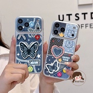 Butterfly Jeans Patchwork Phone Case For Honor X9D X9C Smart X9B X9A X8D X8C X8B X8A X7D X7C X7B X7A
