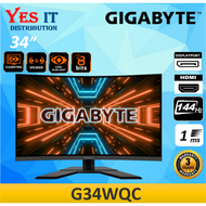 Gigabyte 34'' G34WQC QHD Curved VA Gaming Monitor (144hz, 1ms, HDMI, DP, 1500R)