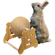 Rabbit Scratch Toy, Natural Sisal Scratching Ball for Cat Bunny Ferret Small Animals, Toys for Cat K