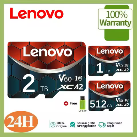 Lenovo SD Memory Card 2TB 1TB Class 10 High Speed Micro TF SD Card 1TB 512GB For Nintendo Switch PC 