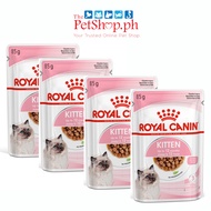 Royal Canin Set of 4 Kitten instinctive Set of 4 - 85g Gravy Wet Cat - Feline Health Nutrition Royal