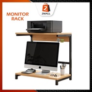 2MALL Elevated Monitor Stand Printer Rack Computer Monitor Screen Increased Shelf Raiser Desktop Org
