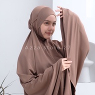 Azza Store27 - Malaysian Premium Syar'i Jersey Children's Prayer Robe Covering Plain Chin (Ages 8-15