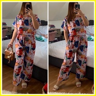 ✿ ◬ ℗ PLUSSIZE SQUARE PANTS TERNO WITH 2 SIDE POCKET CHALLIS