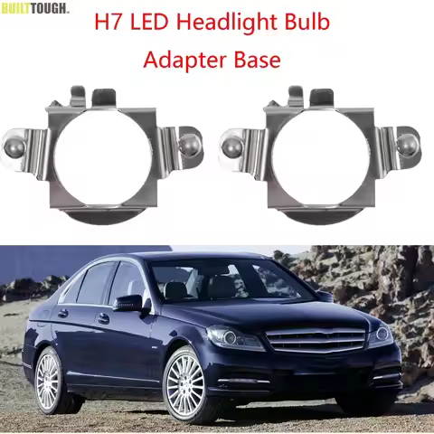 2Pcs H7 LED Headlight Bulb Base For Mercedes Benz C-Class W204 CLA-Class C117 ML-Class GLE-Class Car