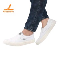 ALZ PRO 9107 White Slip On Unisex Premium Canvas