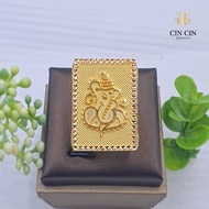 916 Gold - Ring - 3D Biscuit Ring - Ganesh - Full Gold - 19.02g/27 - AABE