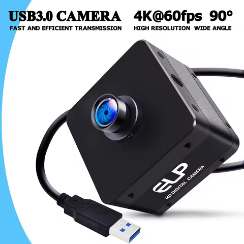 ELP 4K 60FPS USB3.0 Camera IMX678 Low Light UVC Plug&Play PC USB3.0 Webcam with No Distortion Lens f