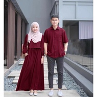 Nino Couple Gamis Dan Kemeja Fashion Muslim Wanita BJ