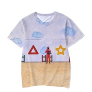 เกมปลาหมึก เสื้อยืดแขนสั้นเสื้อยืดแขนสั้น พิมพ์ลายsquid game เสื้อยืดสควิดเกม เล่นลุ้นตาย Squid game