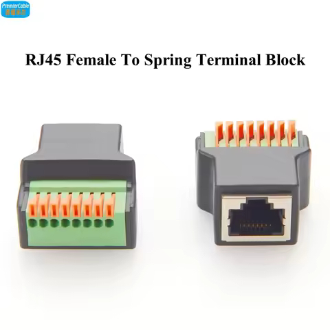 RJ45 Female Breakout Board Solderless RJ45 Ethernet to 8 Pin Quick Wiring RJ45 8P8C Spring Press Ter