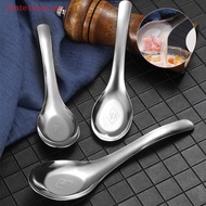 TasteTasty Chinese Spoons Stainless Steel Rice Soup Spoon Long Handle Flatware Cutlery Cooking Utensil Table Spoon For Kitchen Restaurant MY