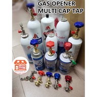 GAS OPENER MULTI OPENER FOR R410A R32 R600 R22 / R134A CAP TAP VALVE BOTTLE can tap botol GAS REFRIGERANT AIRCOND KERETA