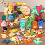 Plasticene Ice Cream Machine Diy Toy Noodle Maker Hamburger Maker Colored Clay Mold Set