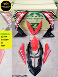 (STICKER TANAM/AIRBRUSH) RAPIDO COVER SET RS150R V2 SUPRA GTR-150 (2) RED