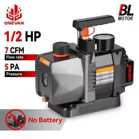 ONEVAN 1/2HP 7CFM Brushless Refrigerant Vacuum Pump 1/4 Air Conditioning Cooling Pump For Car Househ