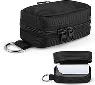 CaSZLUTION Travel Case for Sony Pulse Explore Wireless Earbuds Storage Case, 600D Fabric Carrying Case Compatible with Pulse Explore Wireless Earbuds Original Charging Case - Black (Case Only)