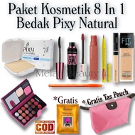 Paket Kosmetik Lengkap 8 In 1 Bedak Pixy Refill / Paket Kosmetik / Kecantikan / Paket Maybelline / B