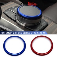 BLACKFUNNY Car Ring Center Console IDrive Multimedia Controller Knob Aluminum Ring for BMW 1 2 3 4 5