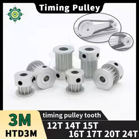 HTD3M Timing Pulley 12T 14T 15T 16T 20T 24T 3M 12teeth 14teeth 15teeth 16teeth 20teeth 24teeth HTD 3