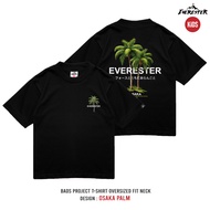 EVERESTER เสื้อผ้าเด็กผู้ชาย เสื้อคอฟิต Oversized เสื้อเด็กผู้ชาย Osaka Plam เสื้อยืด สีดำ Kexp