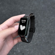 Ốp Lưng Bảo Vệ Dây Đeo Cổ Tay Bằng Thép Không Gỉ Ba Hạt Cho Huawei Band 9/8/7/10 Vỏ Bảo Vệ Cho Dây Đ