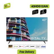 [ใหม่ล่าสุด] Aconatic LED Digital TV HD แอลอีดี ดิจิตอลทีวี ขนาด 43 นิ้ว รุ่น 43HD512AN ไม่ต้องใช้กล่องดิจิตอล (รับประกัน 1 ปี)
