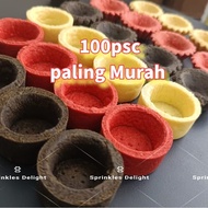 Tart Shell Hokkaido (Round Shape) Borong Super Murah Sedap Tahan Lama 4cm red velvet tart shell choc