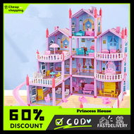 【24h Delivery】Dollhouse Kids Toys Dream Castle Princess Toys for Girls Birthday Gifts Girls