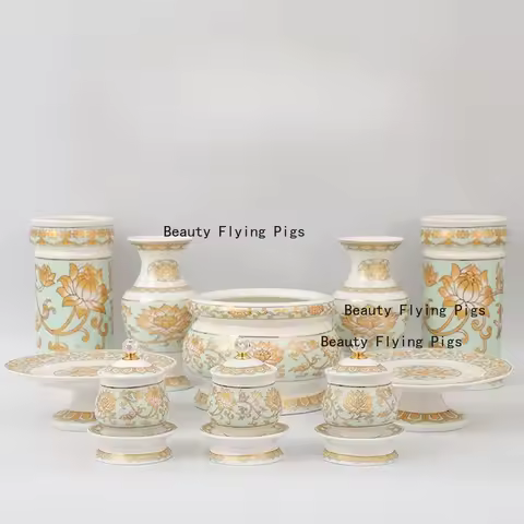 1pc Lotus Water Supply Cup Buddha Hall Desktop Fruit Plate Incense Tube Incense Burner Buddha Tools