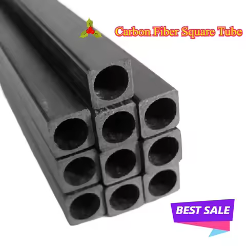Carbon Fiber Square Tube Outer Diameter 2mm/2.5mm/3mm/4mm/5mm/6-10mm Length 500mm Hollow Square Tube