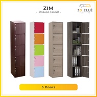 Jo ELLE – Zim 5 Doors Storage Cabinet with Lock / Storage Box / Almari Berkunci / Cabinet With Locke