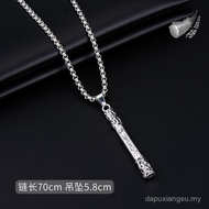 N3SJ Retro Ruyi Golden Cudgel Kalung Keluli Titanium untuk Wanita Serbaguna Golden Cudgel Loket Monk