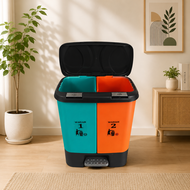 Tempat Sampah Pilah 2 Tong Pedal Tong Sampah Dapur Double Organik Non Organik Tempat Sampah Plastik