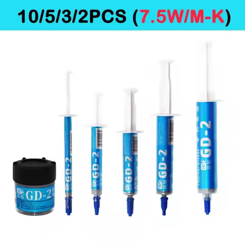 Net Weight 1/3/7/15/30 Grams Gray GD-2 Термопаста Thermal Conductive Grease Paste Plaster Heat Sink 