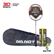 Elite NANOTECH Advanced Carbon Badminton Racket with X180 Nylon Shuttlecocks