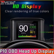 P10 OBD2 Meter Gauge Car OBD Meter Speed Display Water Temp RPM Turbo Boost HUD Car Accessories
