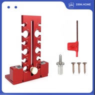 DBM.HOME-Dowel Maker Jig Kit 7-18mm Adjustable Dowel Maker Cutter 12 Holes Aluminum Alloy Woodworkin