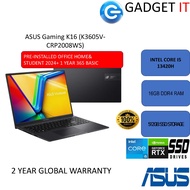 ASUS Gaming Vivobook K3605V-CRP2008WS  Laptop (Intel i5-13420H, 512GB, Nvidia RTX3050, 16" WUXGA, Wi
