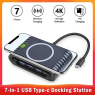 Multifunction USB Type-c Docking Station USB-C HUB Adapter to High Definition USB3.0 TF Card Reader 