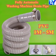 [LY-HY] PVC Fully Automatic Washing Machine Drain Pipe (1M-5M) Extended Drain Pipe Fitting