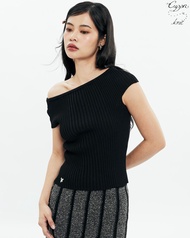 CUPPA - BISCUIT Knit Top (2 สี) เสื้อคอปาดไหมพรม ลายทอ Rib 3 ระดับ เก็บทรง จัดให้เป็นทรงไหล่ตกได้ ลา