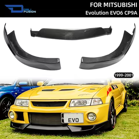 For 1999-2001 Mitsubishi Evolution 6 EVO6 CP9A Extreme Style Front Bumper Lip 3Pcs Car Body Kits Acc
