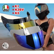 Visor AGV K1 K3SV K5 IRIDIUM ALL Variants Import (Free AGV Stickers)
